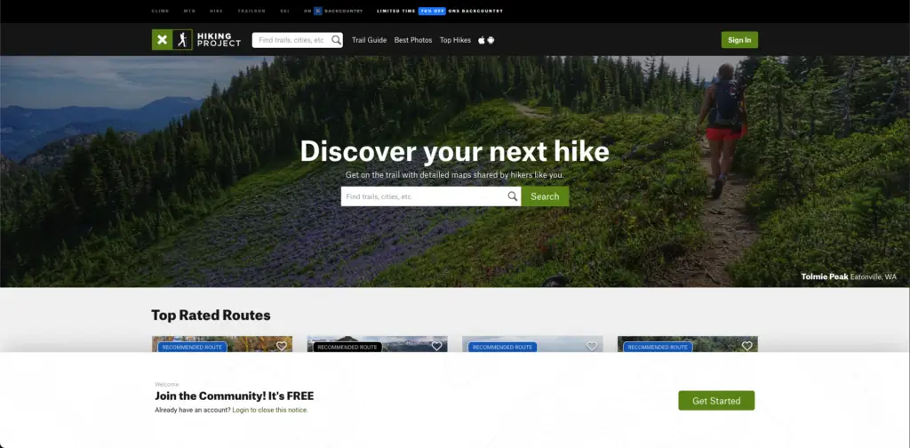 Hiking Project Website